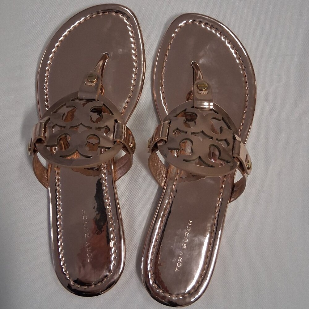 Tory Burch Women’s Miller Sandals – Rose Gold – Size 6.5 US - Picture 3 of 7